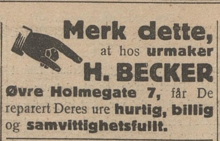 Becker reklame 1931