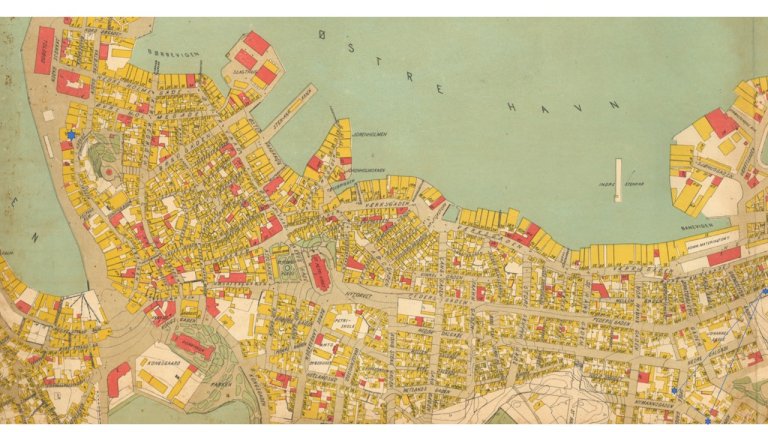 Kart over Stavanger 1911