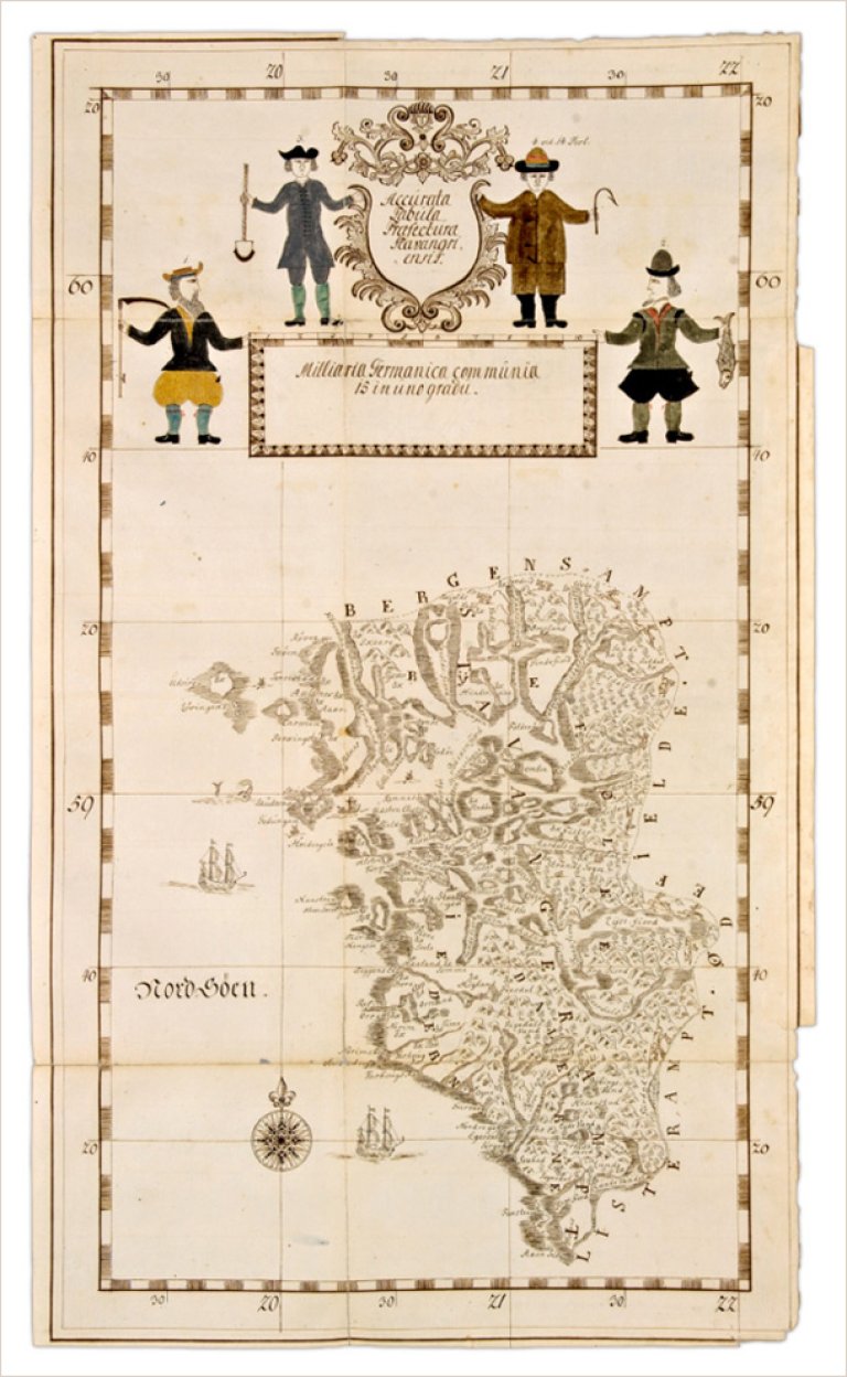 Norge i 1743_Næringsveiene_Kart over Stavanger amt
